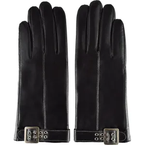 Semiline Woman's Women Leather Antibacterial Gloves P8210 #173496