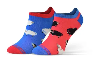 Sesto Senso Unisex's Finest Cotton Low Cut Socks Sheep/Rams