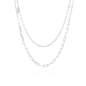 Sif Jakobs Moderna collana doppia in argento Chains SJ-C42132-SS