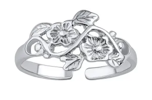 Silvego Anello piede d'argento aperto con fiori Alisa PRM12185R