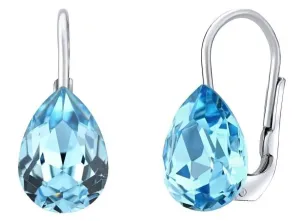 Silvego Orecchini d’argento con Swarovski® Crystals azzurro SILVEGOVSW080E