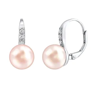 Silvego Orecchini in argento CASSIDY con perla naturale rosa LPSP0639P
