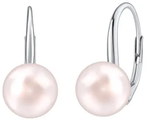Silvego Orecchini in argento con la perla rosa chiara Swarovski® Crystals VSW015ELPS