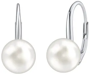 Silvego Orecchini in argento con perla bianca Swarovski® Crystals VSW018ELPS