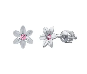 Silvego Orecchini in argento Fiore Beauty con zirconia Brilliance rosa SILVEGOB70449BDSP
