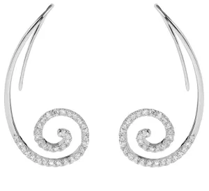 Silver Cat Orecchini pendenti a spirale con zirconi SC265