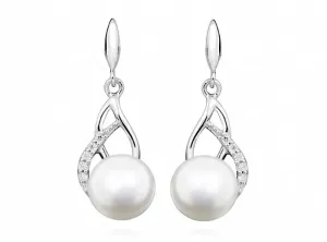 Silver Cat Teneri orecchini in argento con perla e zirconi SC405