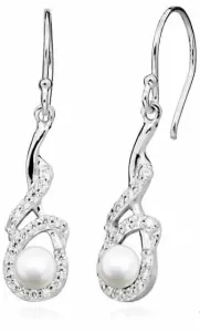 Silver Cat Teneri orecchini in argento con perla e zirconi SC414