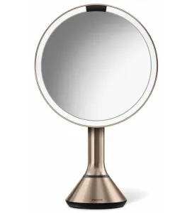 Simplehuman Specchio ricaricabile con controllo touch dell'intensità luminosa Dual Light 20 cm Rose Gold acciaio inox