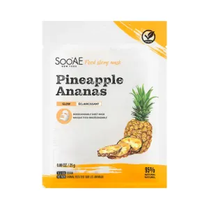 SOO`AE Maschera in tessuto illuminante Pineapple (Food Story Mask) 25 g