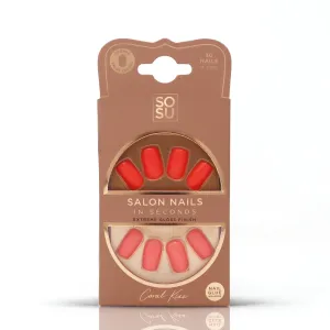 SOSU Cosmetics Unghie artificiali Coral Kiss (Salon Nails) 30 pz
