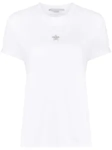 STELLA MCCARTNEY - T-shirt In Cotone Con Mini Stella Ricamata #2258733