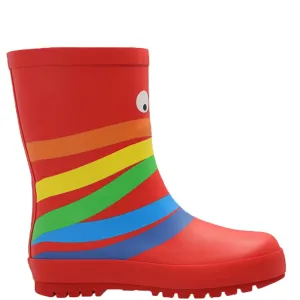 Stella McCartney Unisex Eye Rainbow Wellingtons Boots Red - EU26 Red