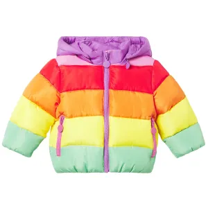 Stella McCartney Baby Girls Rainbow Puffer Jacket Multi Coloured - 36M Multi Coloured