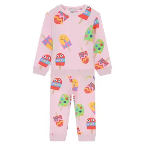 Stella McCartney Girls Lolly Print Sweater and Pants Set Pink - 4Y PINK