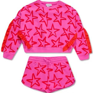 Stella McCartney Girls Organic Sweater and Pants Set Pink - 10Y PINK
