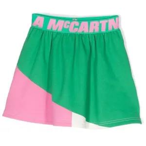 Stella McCartney Girls Band Logo Skirt Green - 10Y Green