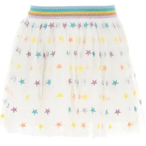 Stella McCartney Girls Rainbow and Star Print Skirt White - 8Y WHITE