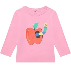 Stella McCartney Baby Girls Apple Logo Long Sleeve T Shirt Pink - 12M Pink