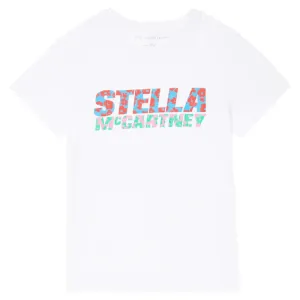 Stella McCartney Girls Floral Logo T-shirt White - 4Y WHITE
