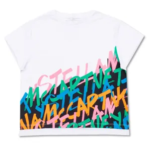 Stella McCartney Girls Neon Print T-shirt White - 16Y WHITE