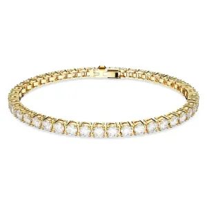 Swarovski Bracciale intramontabile con cristalli placcato oro Matrix Tennis 5657662 15,5 cm