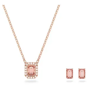 Swarovski Sei incantevole di gioielli placcati in oro rosa con cristalli Millenia 5620548 (orecchini, collana)