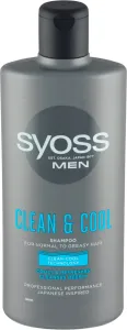 Syoss Shampoo per uomo per capelli normali e grassi Clean & Cool (Shampoo)(Shampoo) 440 ml