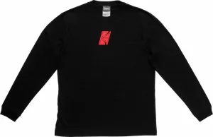 Tama Maglietta T-Shirt Long Sleeved Black with Red 