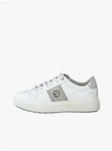 Beige-white sneakers Tamaris - Women #1614559
