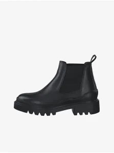 Black Leather Ankle Boots Tamaris - Women