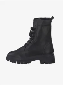 Black leather ankle boots Tamaris - Ladies #791534