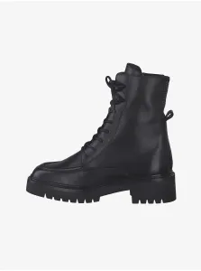 Black leather ankle boots Tamaris - Ladies