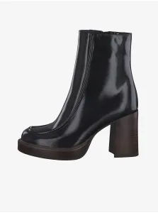 Black Tamaris High HeelEd Ankle Boots - Women #1361030