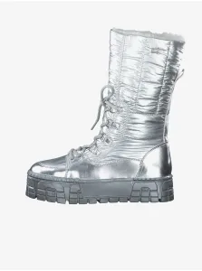 Boots with faux fur in silver Tamaris - Ladies