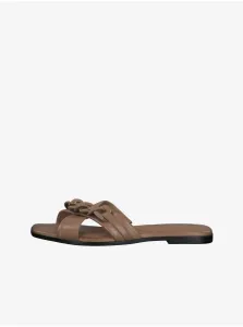 Brown Leather Slippers Tamaris - Women #769590