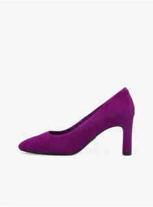 Dark purple women's suede pumps Tamaris - Ladies #2836038