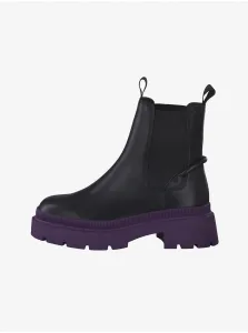 Tamaris Purple and Black Women's Ankle Boots - Ladies #1360568