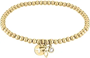 Tamaris Braccialetto con perline placcate in oro con pendenti TJ-0011-B-17