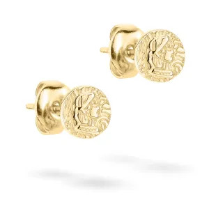 Tamaris Moderni orecchini a lobo placcati in oro Coins TJ-0445-E-08
