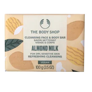 The Body Shop Sapone detergente per viso e corpo per pelle secca e sensibile Almond Milk (Cleansing Face & Body Bar) 100 g