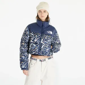 The North Face Nuptse Short Jacket Dusty Periwinkle Water Distortion Small Print/ Summit Navy #2779501