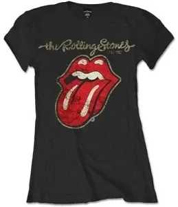 The Rolling Stones Maglietta Plastered Tongue Charcoal Grey XL