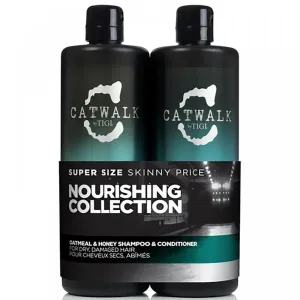 Tigi Catwalk Oatmeal & Honey Shampoo & Conditioner shampoo e balsamo per capelli secchi e danneggiati 750 ml + 750 ml