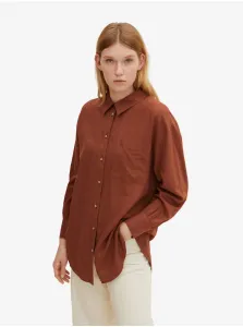 Brown Women's Flax Shirt Tom Tailor Denim - Women #935191