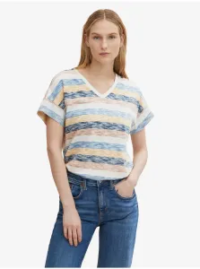 Cream Women's Striped T-Shirt Tom Tailor - Women