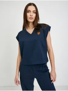 Dark Blue Women's Sweatshirt Vest Tom Tailor Denim - Women #911256