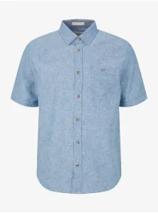 Light blue men's linen shirt Tom Tailor - Men