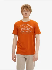 Orange Men's T-Shirt Tom Tailor - Men's #790907