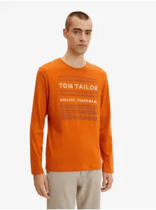Orange Men's T-Shirt Tom Tailor - Men's #789391